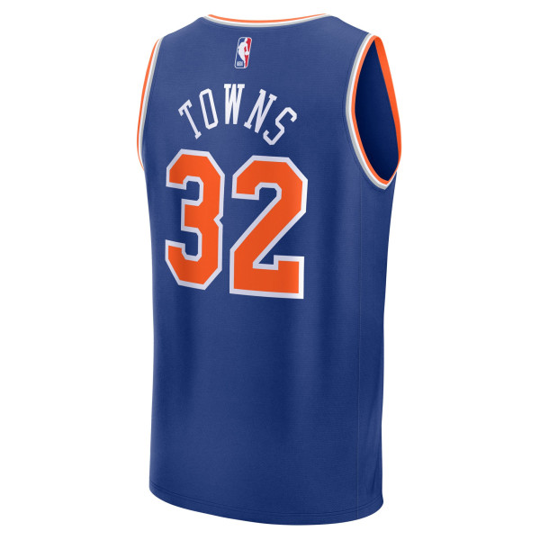 Подростковая New York Knicks Karl-Anthony Towns Fanatics Blue Fast Break Replica Jersey - Icon Edition