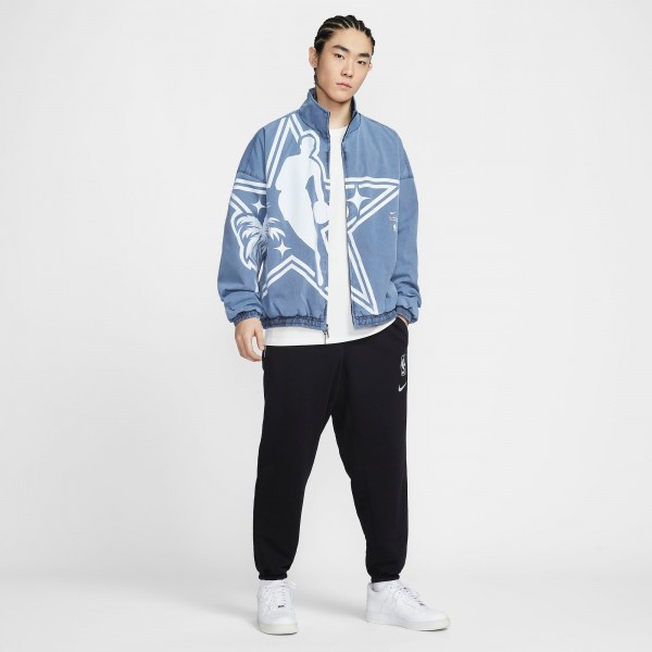 2026 NBA All-Star Game Nike Light Blue Standard Issue On-Court Full-Zip Game Jacket