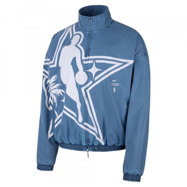 2026 NBA All-Star Game Nike Light Blue Standard Issue On-Court Full-Zip Game Jacket