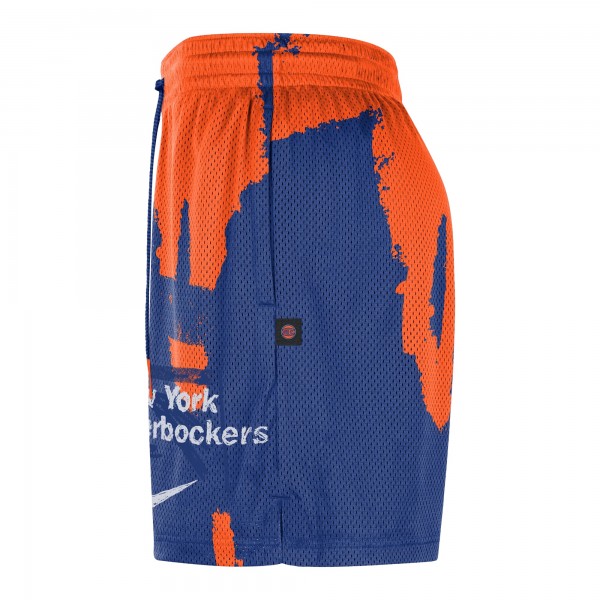 New York Knicks Nike Blue/Orange Courtside Club Dri-FIT Practice Shorts