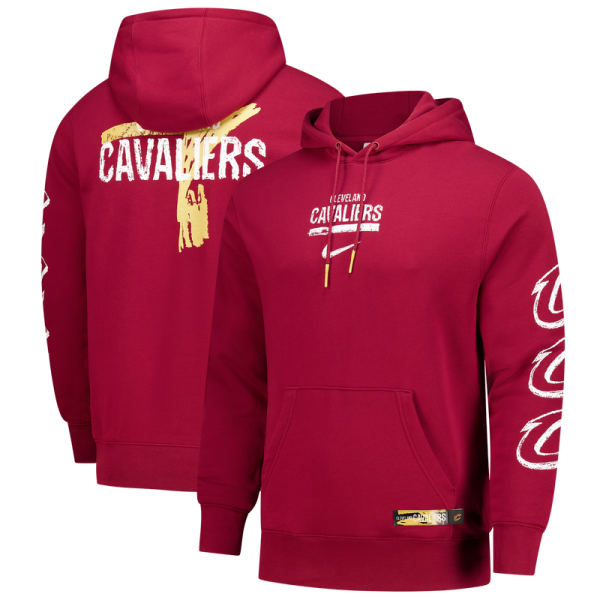 Cleveland Cavaliers Nike Wine Courtside Club Premium Hoodie