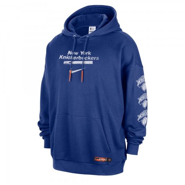 New York Knicks Nike Blue Courtside Club Premium Hoodie