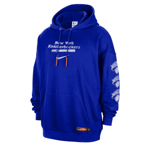 Толстовка New York Knicks Nike Blue Courtside Club Premium