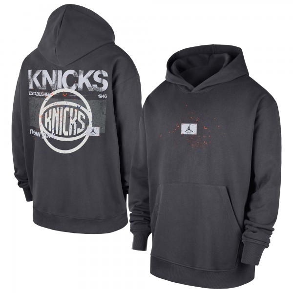 New York Knicks Jordan Brand Anthracite Statement Jumpman Flight Premiere Hoodie