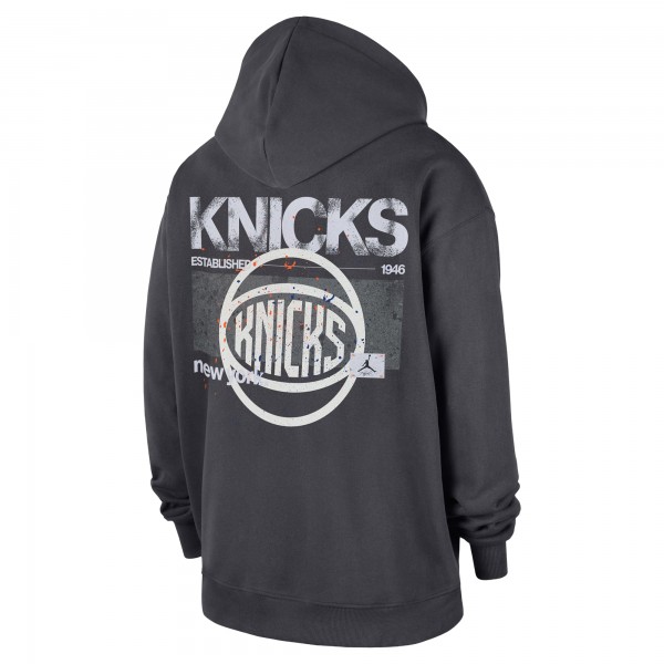 New York Knicks Jordan Brand Anthracite Statement Jumpman Flight Premiere Hoodie