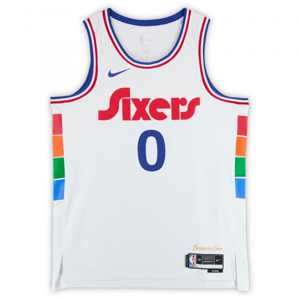 Tyrese Maxey Philadelphia 76ers Autographed Fanatics Authentic White Nike 2024-25 City Edition Swingman Jersey