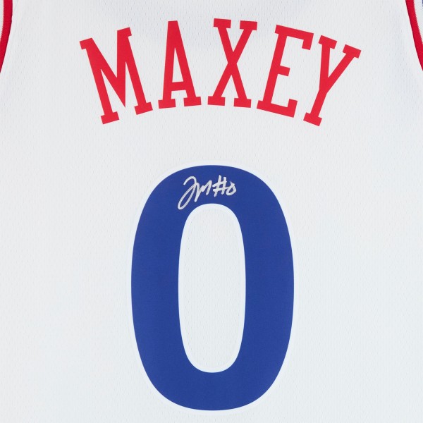Tyrese Maxey Philadelphia 76ers Autographed Fanatics Authentic White Nike 2024-25 City Edition Swingman Jersey