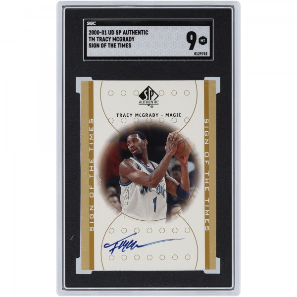 Tracy McGrady Orlando Magic Autographed 2000-01 Upper Deck SP Authentic Sign Of The Times #TM SGC Authenticated 9 Card