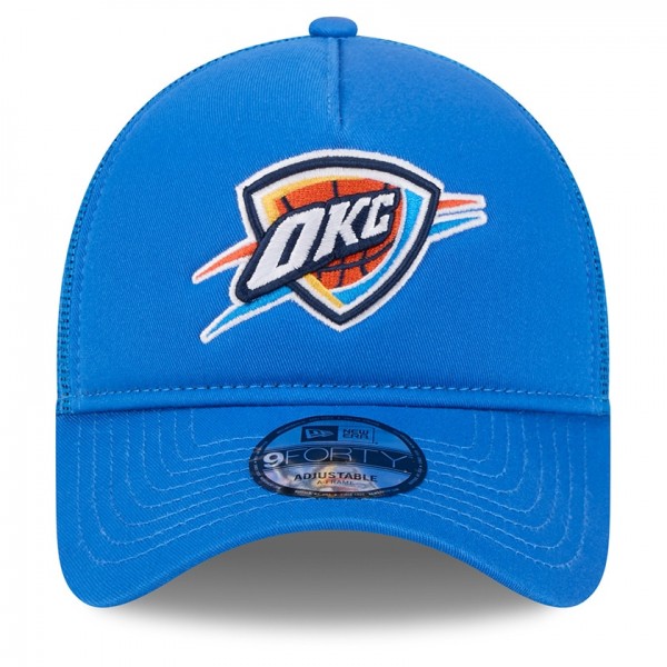 Бейсболка Oklahoma City Thunder New Era Blue Core Logo Foam Front A-Frame 9FORTY