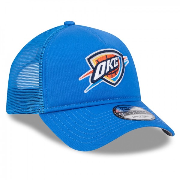 Бейсболка Oklahoma City Thunder New Era Blue Core Logo Foam Front A-Frame 9FORTY