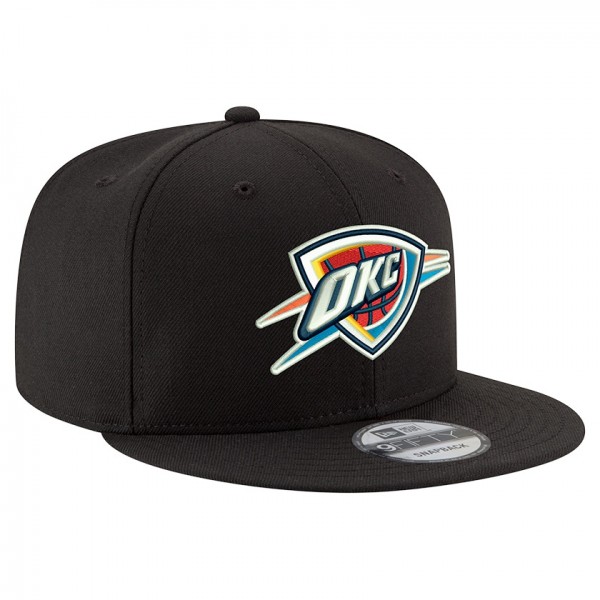 Бейсболка Oklahoma City Thunder New Era Black Core Logo 9FIFTY Snapback
