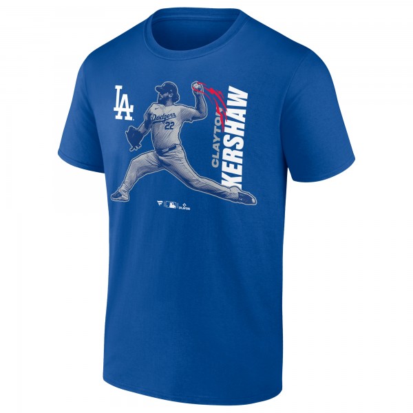 Los Angeles Dodgers Clayton Kershaw Royal Player Graphic T-Shirt
