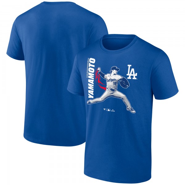 Los Angeles Dodgers Yoshinobu Yamamoto Royal Player Graphic T-Shirt