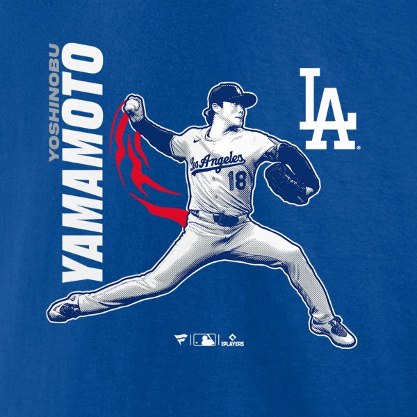 Los Angeles Dodgers Yoshinobu Yamamoto Royal Player Graphic T-Shirt