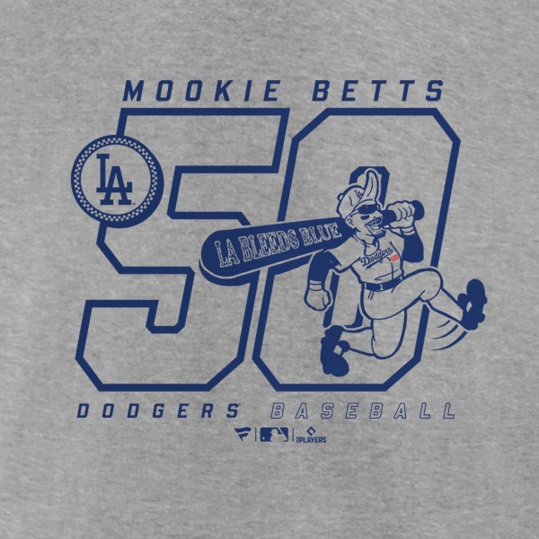 Los Angeles Dodgers Mookie Betts Heather Gray Player Graphic T-Shirt