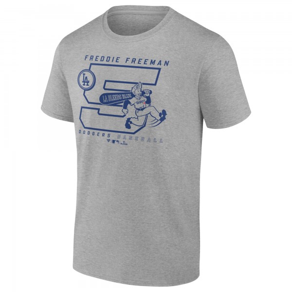 Los Angeles Dodgers Freddie Freeman Heather Gray Player Graphic T-Shirt