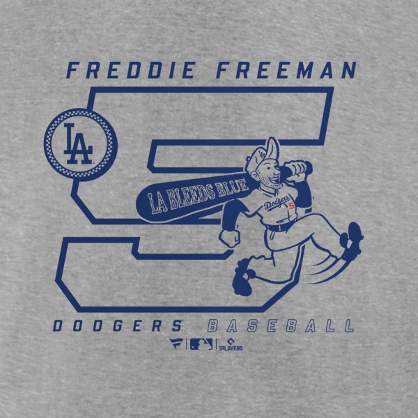 Los Angeles Dodgers Freddie Freeman Heather Gray Player Graphic T-Shirt