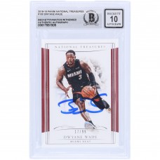 Dwyane Wade Miami Heat Autographed 2018-19 Panini National Treasures #100 #/99 Beckett Fanatics Witnessed Authenticated 10 Card
