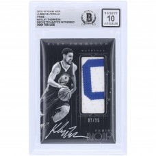 Klay Thompson Golden State Warriors Autographed 2015-16 Panini Noir Prime Jumbo Material 2 Color Relic #4 #/25 Beckett Fanatics Witnessed Authenticated 10 Card