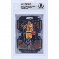 Austin Reaves Los Angeles Lakers Autographed 2021-22 Panini Prizm #165 Beckett Fanatics Witnessed Authenticated Rookie Card