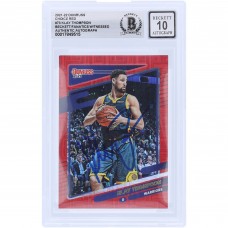 Klay Thompson Golden State Warriors Autographed 2021-22 Panini Donruss Choice Red #73 #/99 Beckett Fanatics Witnessed Authenticated 10 Card