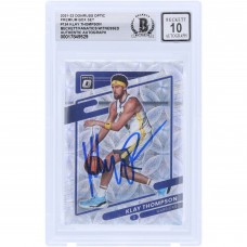 Klay Thompson Golden State Warriors Autographed 2021-22 Panini Donruss Optic Premium Box Set #124 #/249 Beckett Fanatics Witnessed Authenticated 10 Card