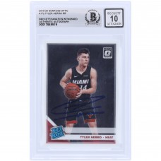 Tyler Herro Miami Heat Autographed 2019-20 Panini Donruss Optic Rated Rookie #172 Beckett Fanatics Witnessed Authenticated 10 Rookie Card