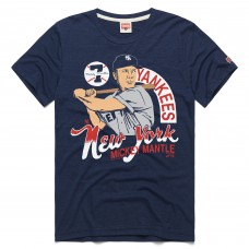 New York Yankees Mickey Mantle Homage Navy Signature Tri-Blend T-Shirt