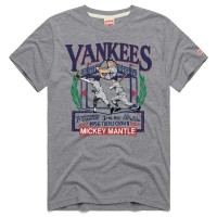 New York Yankees Mickey Mantle Homage Dark Heather Gray Awards Tri-Blend T-Shirt