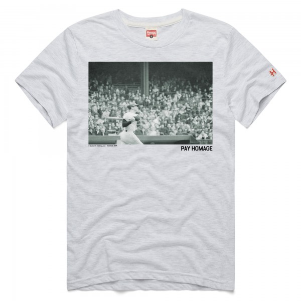 New York Yankees Mickey Mantle Homage Ash Graphic Tri-Blend T-Shirt