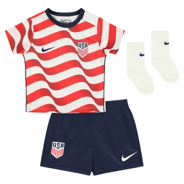 USMNT Nike Infant 2026 Home Stadium Replica Kit Set - Red/White