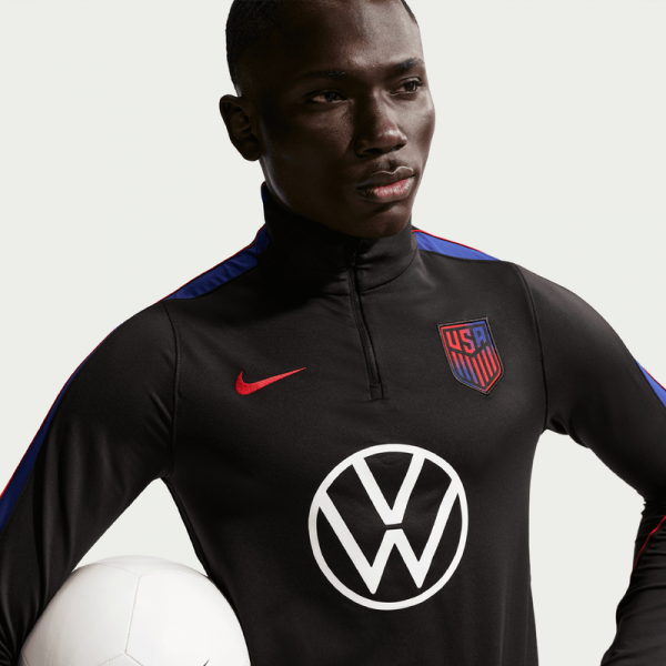 USMNT Nike 2026 Strike Dri-FIT Quarter-Zip Long Sleeve Drill Top - Black