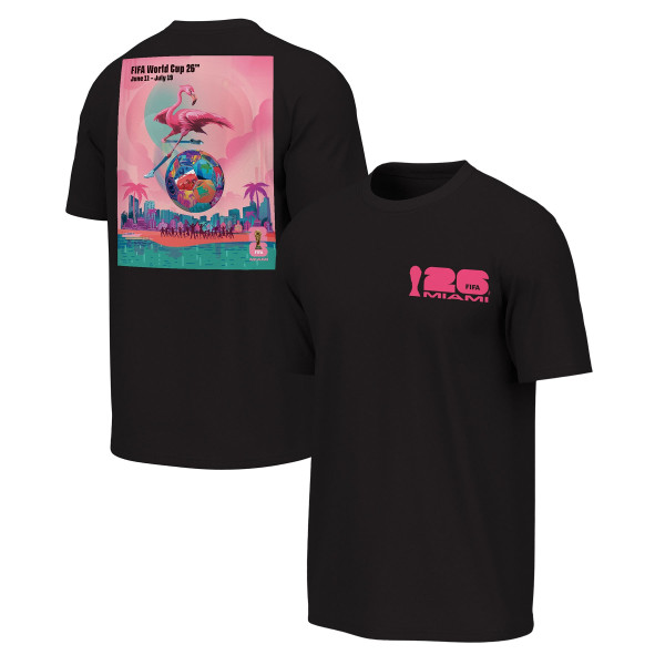 Футболка 2026 FIFA World Cup Outerstuff Miami Host City Poster Graphic - Black