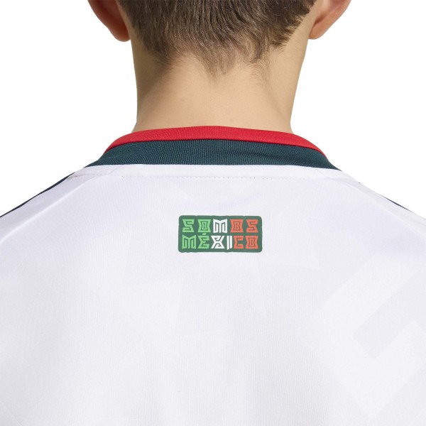 Подростковая Mexico National Team adidas 2026 Away Replica Long Sleeve Jersey - White