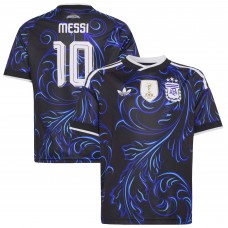 Подростковая Lionel Messi Argentina National Team adidas 2026 Away Replica Jersey - Black