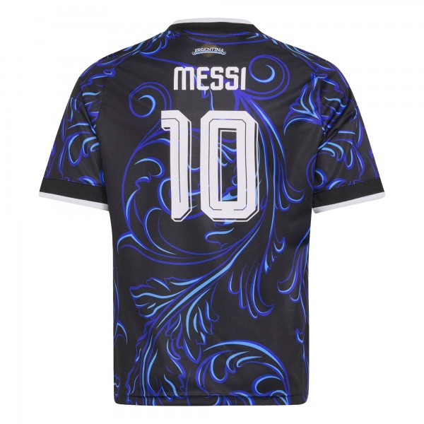 Подростковая Lionel Messi Argentina National Team adidas 2026 Away Replica Jersey - Black