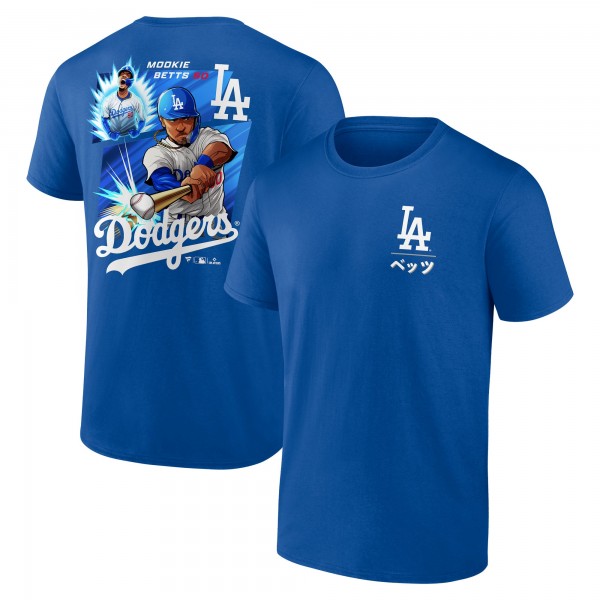 Los Angeles Dodgers Mookie Betts Royal Anime Graphic T-Shirt