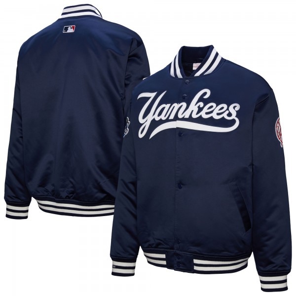 New York Yankees Mitchell & Ness Navy 2000 World Series Full-Snap Varsity Jacket