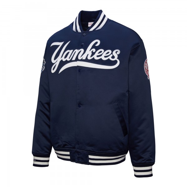 New York Yankees Mitchell & Ness Navy 2000 World Series Full-Snap Varsity Jacket