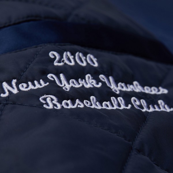 New York Yankees Mitchell & Ness Navy 2000 World Series Full-Snap Varsity Jacket