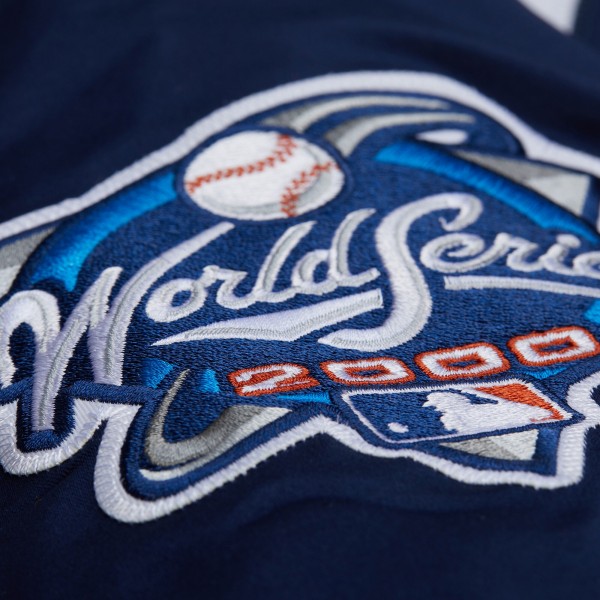 New York Yankees Mitchell & Ness Navy 2000 World Series Full-Snap Varsity Jacket