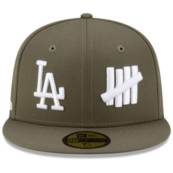 Бейсболка Los Angeles Dodgers New Era x Undefeated Olive Tally 59FIFTY