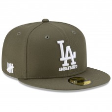 Бейсболка Los Angeles Dodgers New Era x Undefeated Olive 59FIFTY