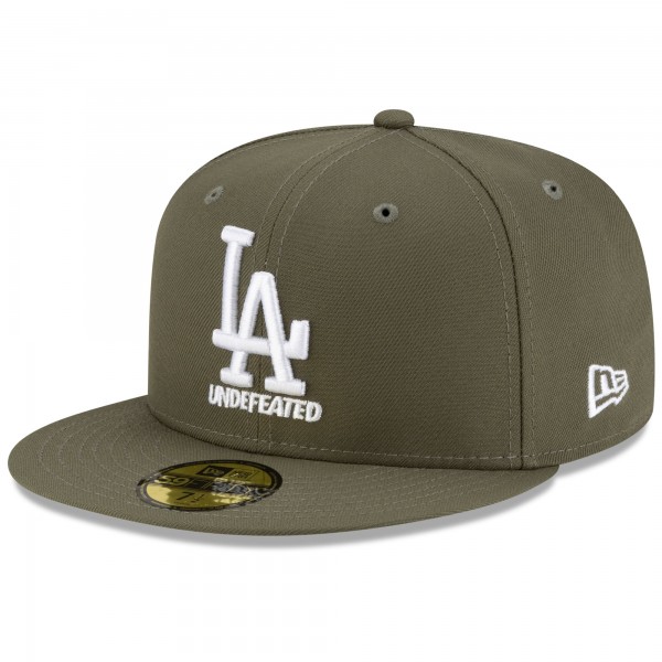 Бейсболка Los Angeles Dodgers New Era x Undefeated Olive 59FIFTY