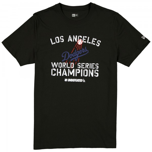 Los Angeles Dodgers New Era x Undefeated Black World Series Champions T-Shirt