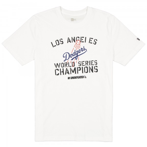 Los Angeles Dodgers New Era x Undefeated White World Series Champions T-Shirt