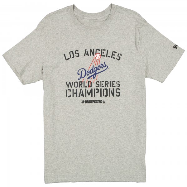 Los Angeles Dodgers New Era x Undefeated Gray World Series Champions T-Shirt