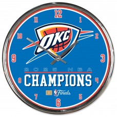 Часы Oklahoma City Thunder WinCraft 2025 NBA Finals Champions 12 Chrome Wall