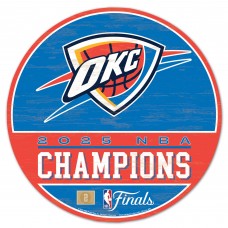 Нашивка Oklahoma City Thunder WinCraft 2025 NBA Finals Champions 14 Round Wood