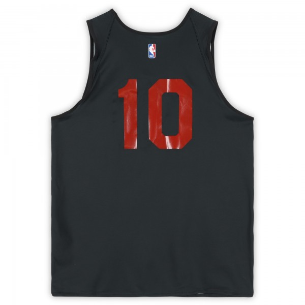 Zaccharie Risacher Atlanta Hawks Fanatics Authentic Practice-Used #10 Black/Gray Reversible Jersey from the 2024-25 NBA Season - Size XL